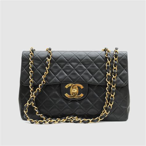 chanel classic black jumbo bag|vintage jumbo chanel bag.